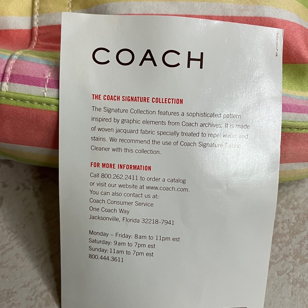 COACH-Signature Collection Striped Pastel Crossbody Bag - Picture 9 of 12